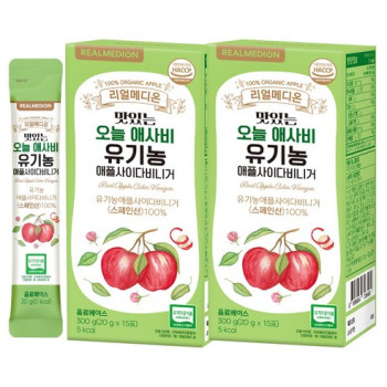 리얼메디온 맛있는 오늘 애사비 유기농 애플 사이다 비니거 15p, 2개, 300g