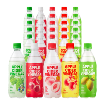 클룹 애사비소다 5종 30개입 세트 (오리지널 사과+타트체리+레몬+화이트발사믹+신비복숭아)