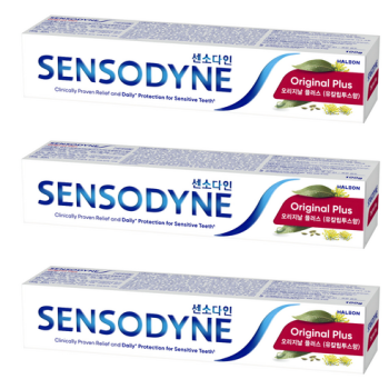 센소다인 오리지날 플러스 치약, 100g, 3개