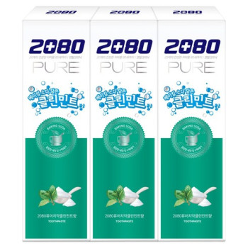 2080 퓨어치약 클린민트향, 120g, 3개