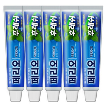 페리오 뉴 후레쉬 플러스치약, 150g, 5개