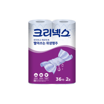 [크리넥스] 빨아쓰는 위생행주 36매 2롤
