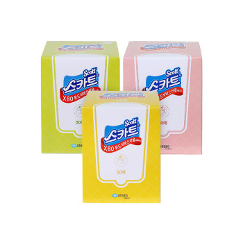 [유한킴벌리] 스카트 X80 빨아쓰는 행주 타올 50매 1팩