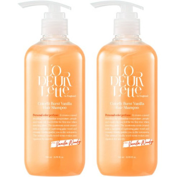 로더렛 컬러 핏 헤어 비오틴 약산성 퍼퓸 샴푸 바닐라 우디향, 500ml, 2개