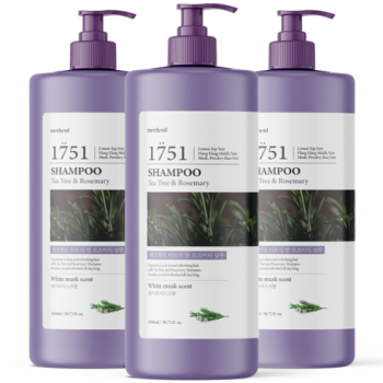 1+1+1 메르헨트 티트리 로즈마리 대용량 샴푸 1.5L 화이트머스크향 약산성 퍼퓸 향기좋은 청소년 미용실 지성 건성 두피, 1.5L, 3개