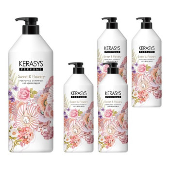 케라시스 퍼퓸 샴푸 스위트 플라워리, 1L, 5개