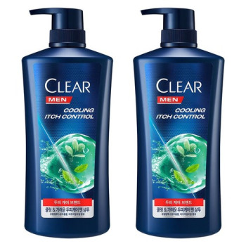 클리어 맨 쿨링 이치 컨트롤 샴푸, 650ml, 2개