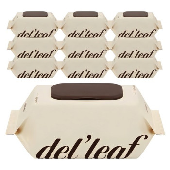 델리프 엠보싱 넘버5 베이지 대용량 저자극 아기물티슈 캡형 100매 10개입