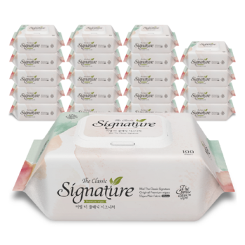 미엘 더 클래식 시그니처 물티슈 캡형 100매 20개입