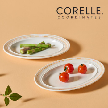 [코렐] 코디네이츠 로즈몬트 타원접시 2P