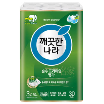 [깨끗한나라] 순수프리미엄 3겹 30m 30롤*3팩