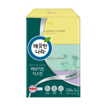 [깨끗한나라] 허브가드 자스민 미용티슈 250매x3입