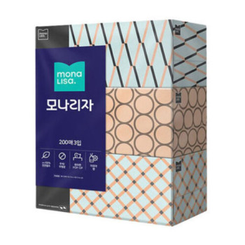 [모나리자] 미용티슈 200매x3입