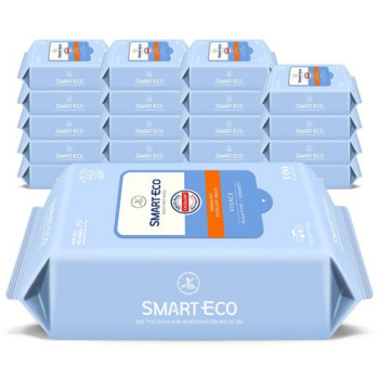 스마트에코 비바체 물티슈 리필형, 100매, 20개입