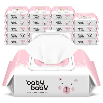 베이비베이비 트윙클 대용량 아기물티슈 캡형 120매 20개입
