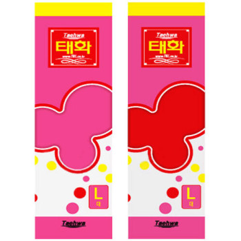 [태화] 고무장갑 대 (L)x10개 [핑크or빨강 랜덤발송]