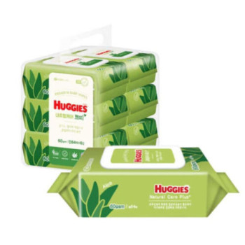 [하기스] 내추럴케어 플러스 캡형 물티슈 64매x6입