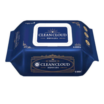 [깨끗한나라] 클린 클라우드 물티슈 캡형100매x10