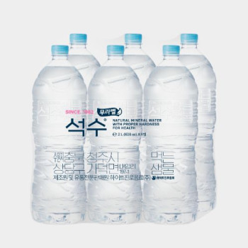 [석수] 하이트진로석수_무라벨_생수 2Lx6병