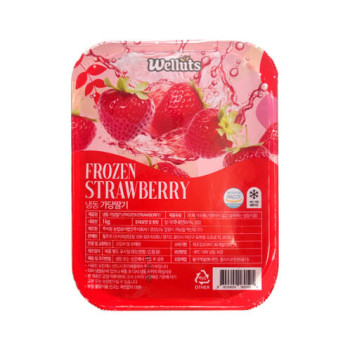 [웰루츠] 국산 가당딸기 슬라이스 1kg×2ea [냉동]