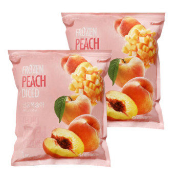 [웰루츠] 냉동 복숭아 다이스 1kg×2ea