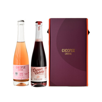 [츄퍼] 무알콜 와인 선물세트D (샤인 로제 375ml+버블리 피치 샹그리아 375ml)