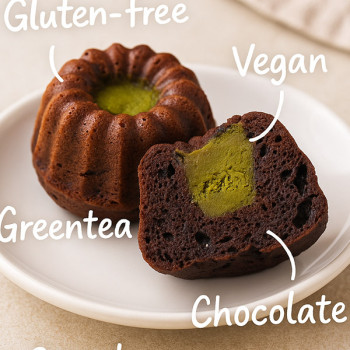 ★600만개 완판 신화★[찹싸루니] 글루텐프리 찹쌀 비건빵 녹차품은다크 (90g*4구)