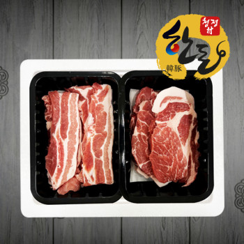 [청정촌] 1등급 한돈 삼겹살500g+생목살500g (보쌈용/구이용)