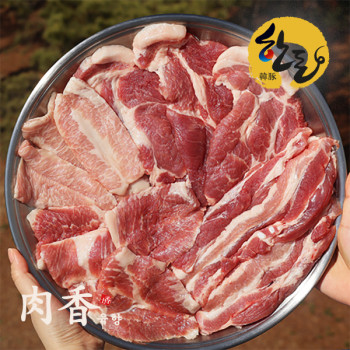 [육향] 한돈 1등급 모듬 (삼겹+목살+항정살+가브리살) 1Kg ★수제소세지 증정★