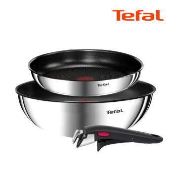 [테팔] 매직핸즈 스테인리스스틸 에디션 볶음팬 3종 세트