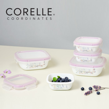 [코렐] 코디네이츠 밀크글라스 밀폐용기 산호세 정사각 5종