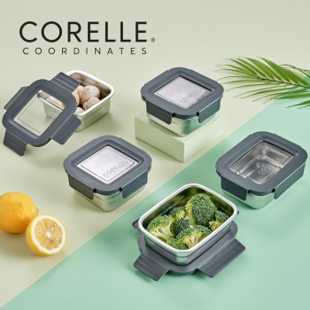 [코렐] 코디네이츠 스텐 밀폐용기 혼합 5종