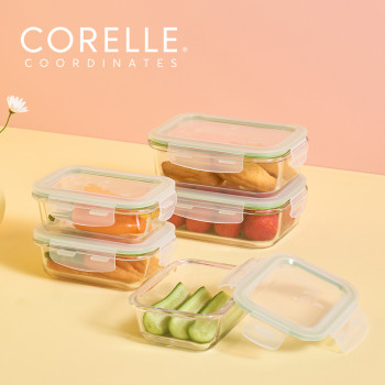 [코렐] 코디네이츠 브리즈 유리밀폐용기 직사각 5종