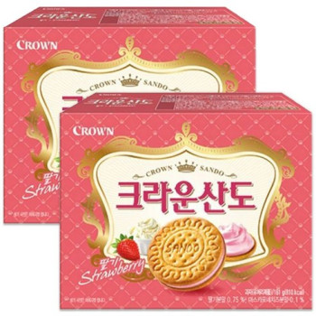 크라운산도 딸기 과자, 332g, 2개