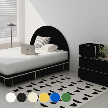 룬드 아크 반원 평상형 서랍 수납침대 프레임 S/SS/Q/K