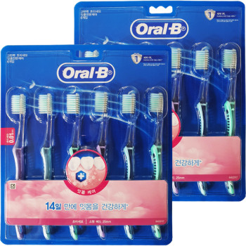 [오랄비] 고탄력 초미세모 잇몸전문케어 칫솔 6입X2개(12입)