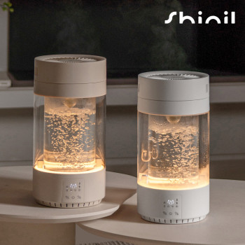 [신일] 3.5L 대용량 유리 물멍 가열식 가습기 / 화이트