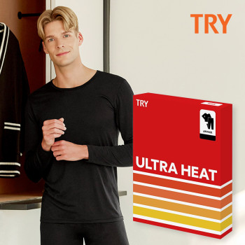 TRY 남성용 도톰한 이중보온 발열내의 남자 기모내복세트 트라이