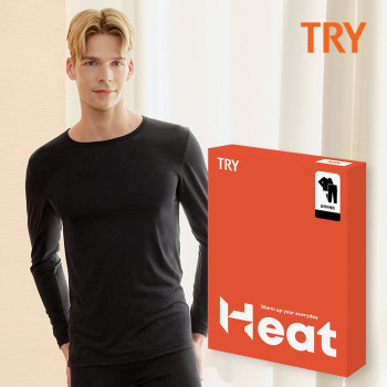 TRY 남성용 부드럽고 따뜻한 남자 발열내복 중기모 상하의세트 트라이