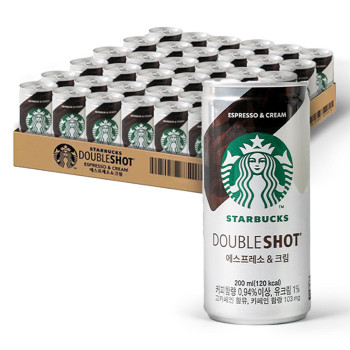 스타벅스 더블샷 에스프레소&크림 200ml 캔 x 36개