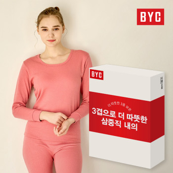 BYC 여성용 에어메리 더 도톰한 보온 여자 내의세트 비와이씨