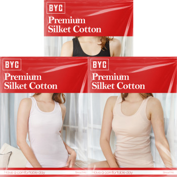 BYC 여성 데일리 프레쉬코튼 컬러 여자 런닝 3매 비와이씨