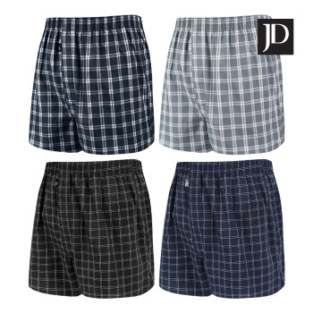 제임스딘 남성용 헤리티지 체크 사각 남자 트렁크팬티 4종세트
