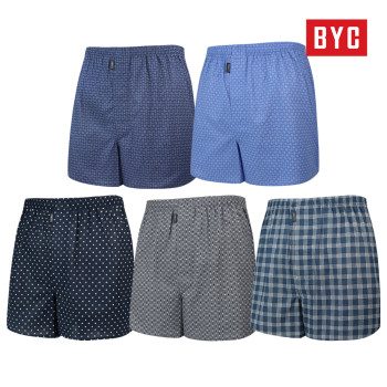 BYC 남성용 프리미엄 순면 남자 트렁크 팬티 5종세트