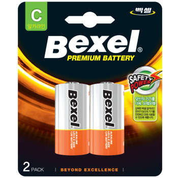 벡셀 알카라인 건전지 C형 LR14 2개입
