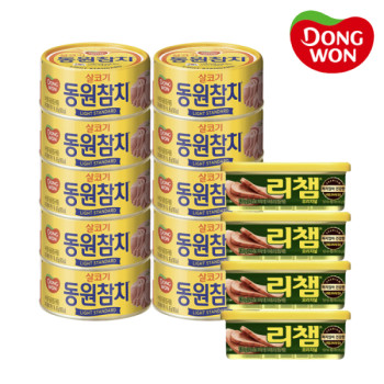 [동원] 라이트스탠다드 참치 85g 10캔 + 리챔 오리지널 120g 4캔