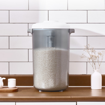 [보만] 대용량 원터치 무선 진공 쌀 보관 통 20kg 분리세척가능 VR2210W