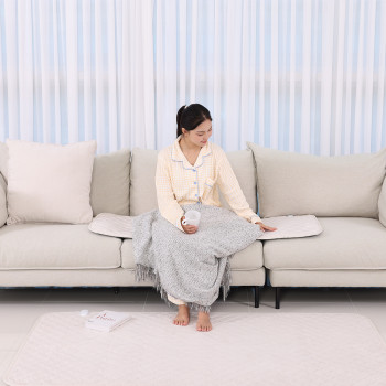 [나비홈] 2026년형 국내생산 극세사 아이보리 무자계 카본 탄소 전기요 / 미니싱글