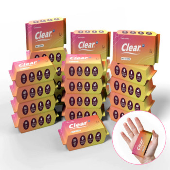 [다매용 물티슈] 클리어 포켓 물티슈 8매 25팩