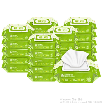[다매용 물티슈]숨 깨끗한 물티슈 100매 25팩